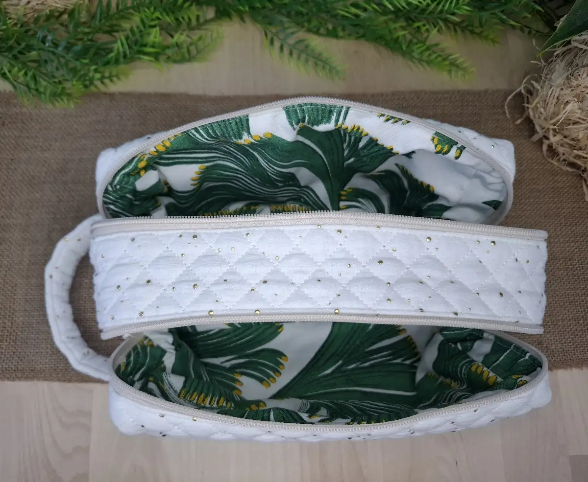 Trousse de toilette double compartiment