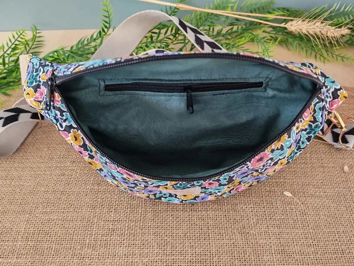 Sac banane Médium fleuri